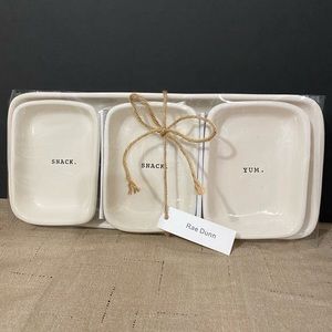 Rae Dunn 4 Piece Snack Tray Set